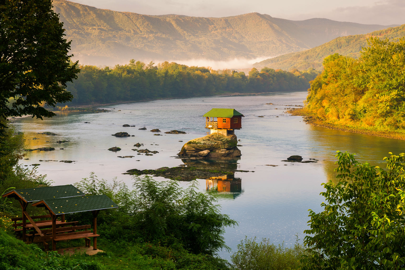 House on Drina river,Serbia tour