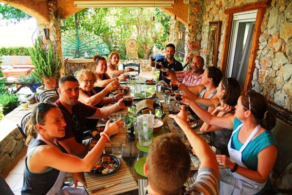 Tasting after culinary workshop Greece food tour